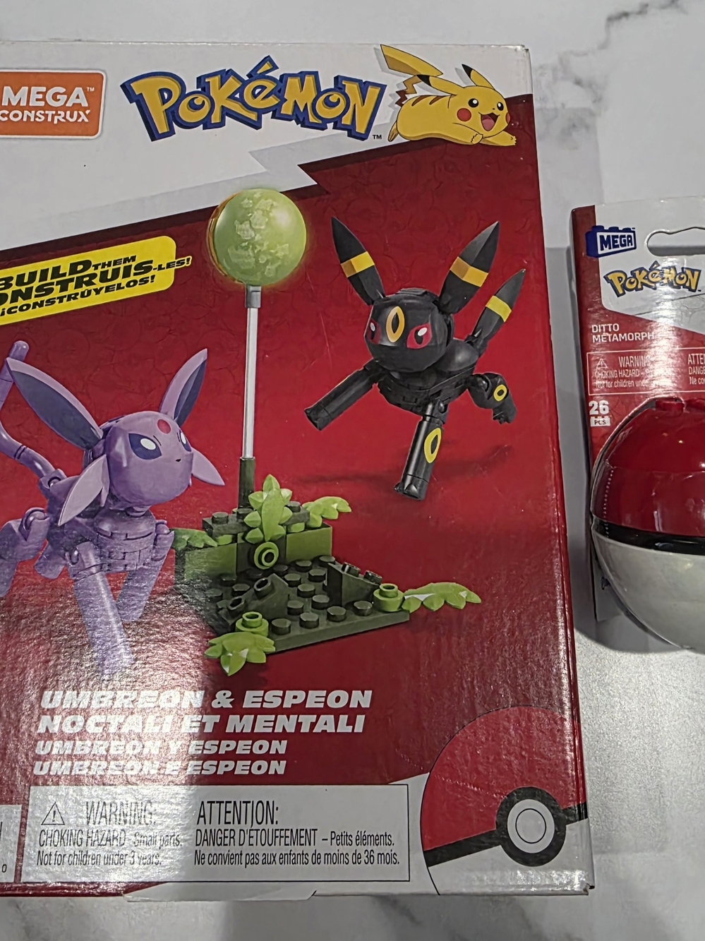 Mega Pokémon Umbreon & Espeon Buildable Figures - Black & Purple
